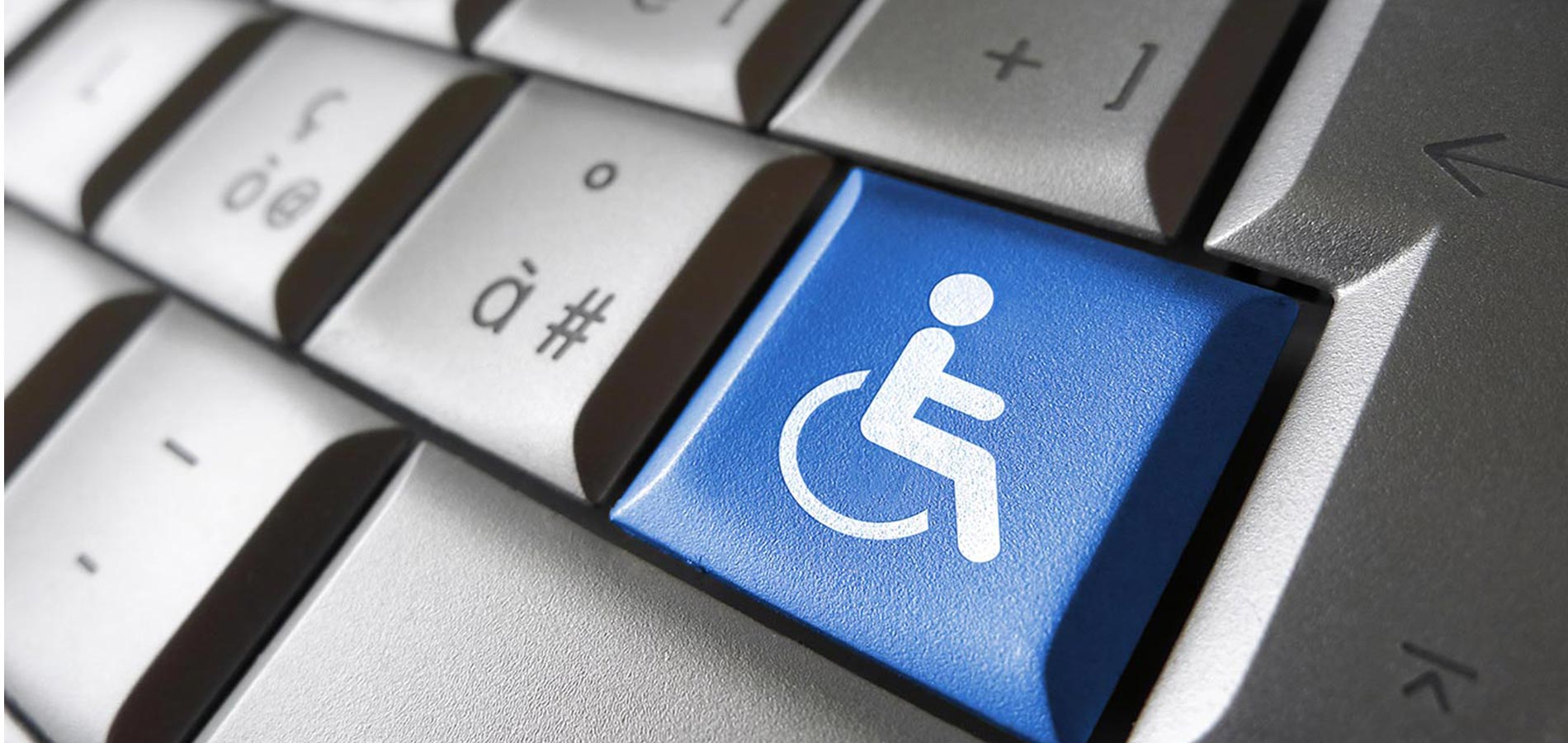 Handicap symbol on a keyboard